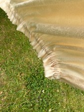 Gardinen Übergardinen hellgelb ca. 260 cm breit, 185 cm hoch mit Kräuselband