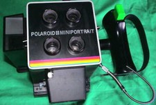 Polaroid Miniportrait 402 CAMERA FLASH PASSFOTO Sofortbild Kamera 100 PAC Film X