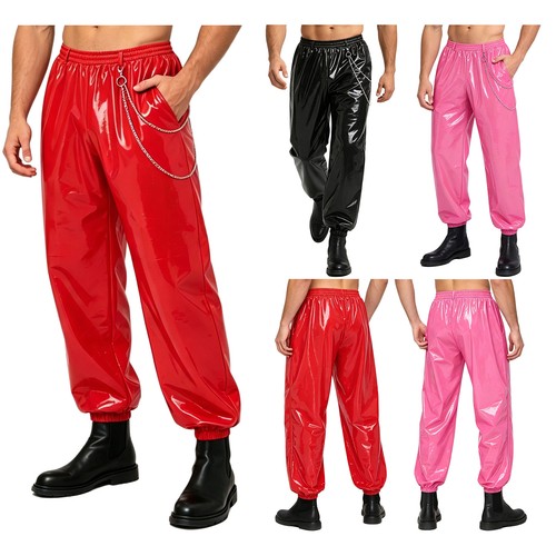 Herren kunstleder hose weite - kunstleder,