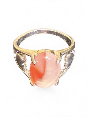 Rose agate ring - rose,