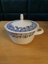 Kahla Suppenterrine Kobaltunterglasur 3 Liter mit Deckel DDR Zwiebelmuster