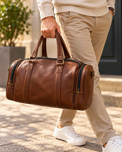 Reisetasche braun leder - reisetasche,