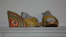 Schuhe Künstlerschuhe ForDiRoma Aquarell Keilabsatz Holz Leder Gr: 39
