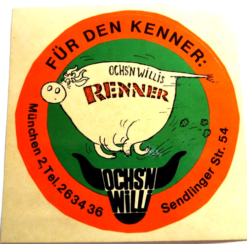 Alter aufkleber ochs - alter, ochs´n-willi