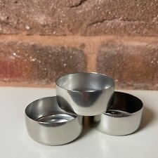 3 Teelichthalter aus poliertem Edelstahl - Teelichthülle für Teelichte max.D38mm