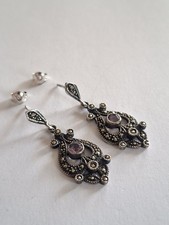 Alte Ohrhänger mit Amethyst