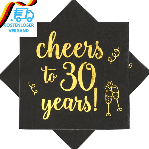 Servietten geburtstag 40 - servietten, 30.