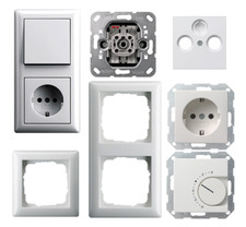 Gira Standard 55 / System 55 reinweiß glänzend Steckdose Schalter Wippe -Auswahl