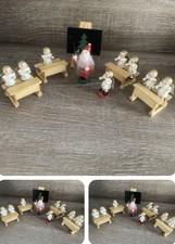 ERBSTÜCK⚜️ Weihnachts ~ SCHULE Engelschule 6 tlg. ⚜️ Holz ⚜️Absolut Neuwertig￼