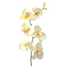 Kunstblume, ORCHIDEENZWEIG, künstliche Orchideenblüte, Orchidee 78cm HELLGELB