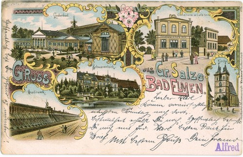 Bad elmen farb litho - elmen,, farb-litho