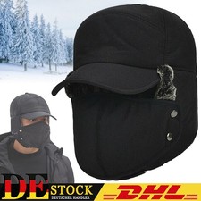 Outdoor Herren Winter Mütze Ohrenklappen WinterkappeCap Schirmmütze Herrenmützen