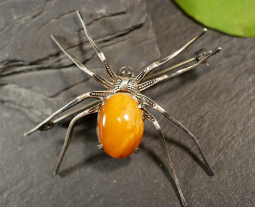 935 silber brosche spinne - 935,
