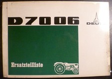 Deutz Fahr Schlepper D 7006 Ersatzteilkatalog