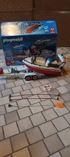 Playmobil 4823 Löschboot Rennboot mit Anhänger, Ausrüstung und MOTOR in der OVP