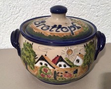 Brottopf mit Deckel Geritzt 
