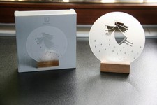 Räder Design Glaspoesie Teelichthalter Akazie mit Glasscheibe * Engel * TOP