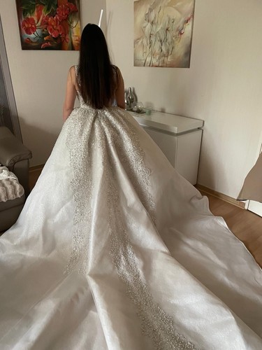 Creme weißes brautkleid - creme/weißes,