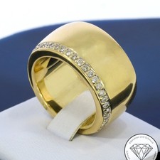 Wert 12.950,- Brillant Ring 750 / 18 Karat Gelb Weiß Gold massiv Gr. 60 xxyy