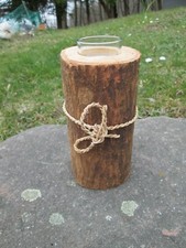 Teelichthhalter Holzstamm aus