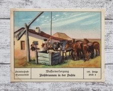Ziehbrunnen Puszta Wasserversorgung Pferd Palmin Sammelbild 187 Reklame Vintage
