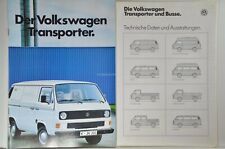VW Volkswagen BUS Transporter T3 Doka Syncro, Pritsche Prospekt 01/1986 + Daten