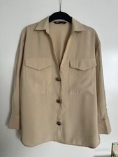 Zara Hemd Bluse braun beige