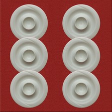 6 x Eierbecher mit Ablage Seltmann Weiden Orlando Fine Cream Porzellan