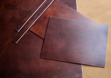 Naturleder, Lederstück, Blankleder, Dickleder, Antikleder, Büffel braun - cognac