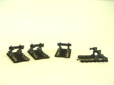 4 Stck. Prellbock  -  Hohlprofil Pappschwellen Gleis Fleischmann HO  #100  gebr.