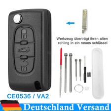 Klapp Schlüssel Gehäuse CE0536 VA2 für Peugeot 207 307 308 CC Expert Partner