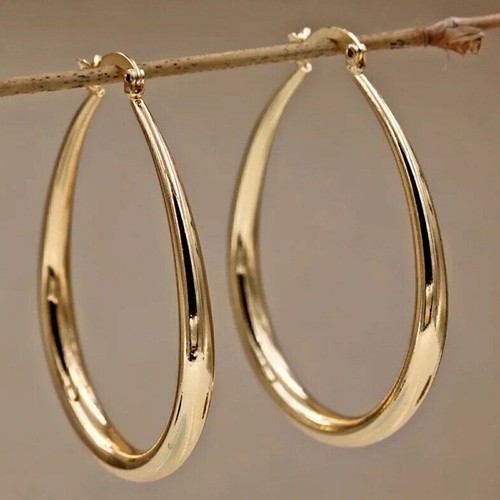 Damen gold vergoldet oval - gold,