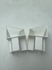 1 Paar PVC Rollladen Einlauftrichter für Trocal Rolladenschienen, weiss