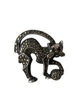 835 Silber Antike Brosche mit