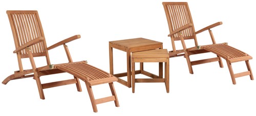 Gartenmöbelset teak deckchair - gartenmöbelset,