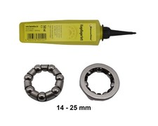 2x 25 mm Kugelring / Fett / Kugellager Kugelhalter / für Hinterradachse Fahrrad