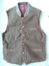 Weste/Loden-Weste/Trachen-Weste, Leinen+Baumwolle (in Leder-Optik), Herren