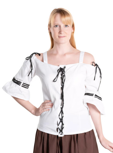 Trägerbluse mit zierschnüren - mit,