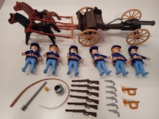 Playmobil 3729 Nordstaatler mit Kanonenzug Kutsche Artillerie Geschütz 6 Figuren