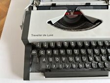 AEG Olympia Schreibmaschine, Traveller de Luxe mit Koffer (Deckel)