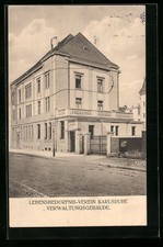 Karlsruhe, Ansichtskarte, Lebensbedürfnis-Verein, Verwaltungsgebäude 1914 