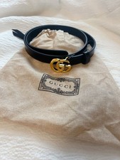 Gucci GG Marmont Ledergürtel schwarz Größe 75 mit Staubbeutel