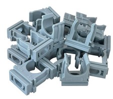 Rohrschellen Grau l Ø M16 M20 M25 M32  l Rohrhalter l Rohrclips   25 - 500 Stück