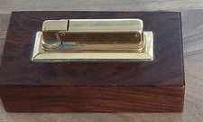 Rowenta Tischfeuerzeug Holz Feuerzeug Gas Silber