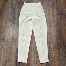 vintage women’s Jil Sander Wool Pants Creme {38} Made in Italy