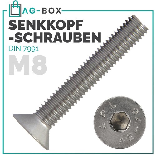 Senkkopfschrauben din 7991 - m8,