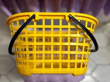 Vintage Pneumant DDR stabiler Einkaufs-Mehrzweck-Fahrrad-Korb gelb