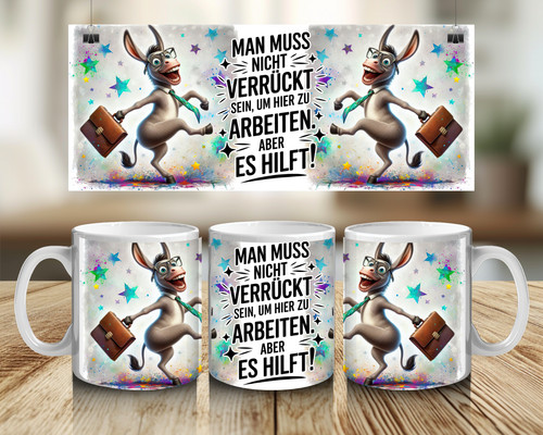 Lustige esel tasse - lustige, büro