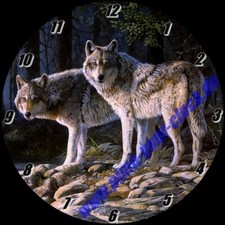 Wanduhr "  Wolf - Wölfe  "