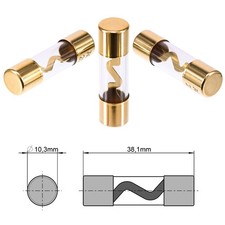 AGU Sicherungen vergoldet (10/20/30/40/50/60/70/80/100 A) SG AGU Glassicherung